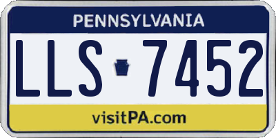 PA license plate LLS7452