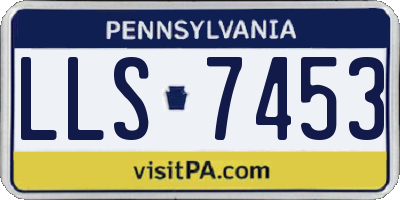 PA license plate LLS7453