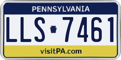 PA license plate LLS7461