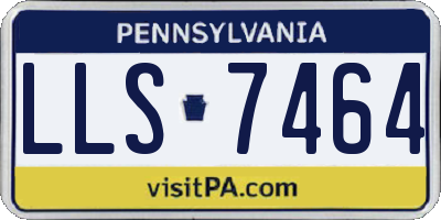 PA license plate LLS7464