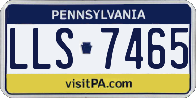 PA license plate LLS7465