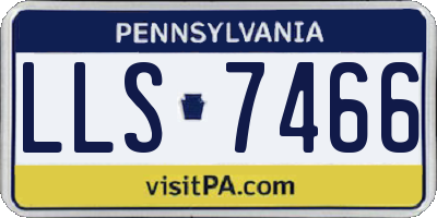 PA license plate LLS7466