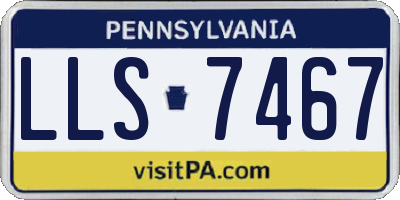 PA license plate LLS7467