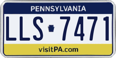 PA license plate LLS7471