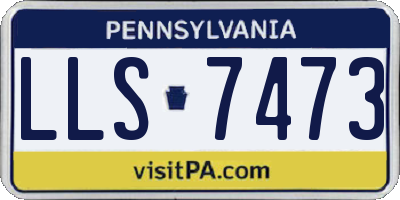 PA license plate LLS7473