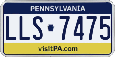 PA license plate LLS7475