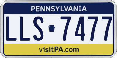 PA license plate LLS7477