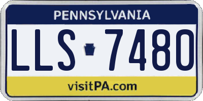 PA license plate LLS7480