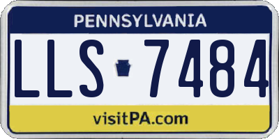 PA license plate LLS7484