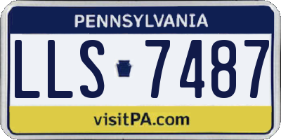 PA license plate LLS7487