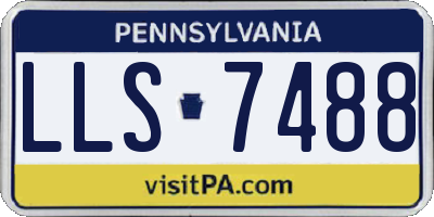 PA license plate LLS7488