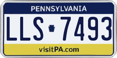 PA license plate LLS7493