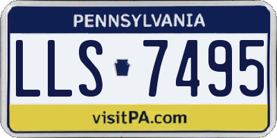 PA license plate LLS7495