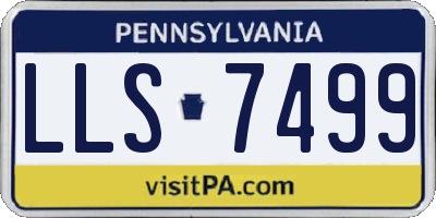 PA license plate LLS7499