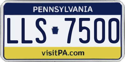 PA license plate LLS7500