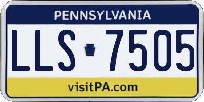 PA license plate LLS7505