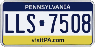 PA license plate LLS7508
