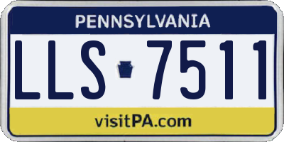 PA license plate LLS7511