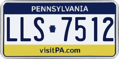 PA license plate LLS7512