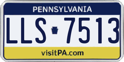 PA license plate LLS7513