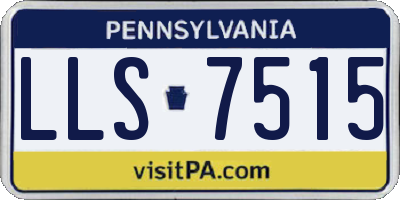 PA license plate LLS7515