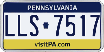 PA license plate LLS7517