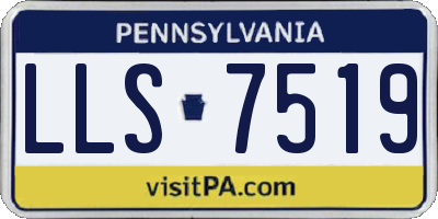 PA license plate LLS7519