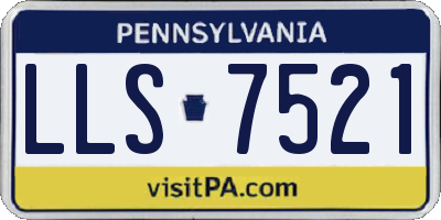 PA license plate LLS7521