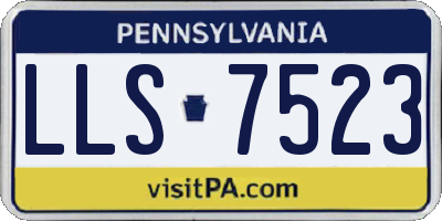 PA license plate LLS7523