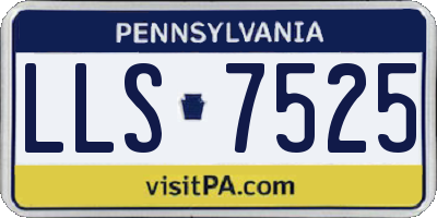 PA license plate LLS7525
