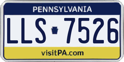 PA license plate LLS7526
