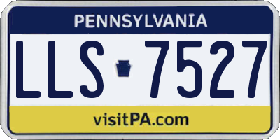 PA license plate LLS7527