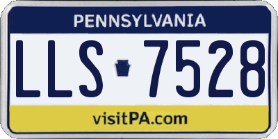 PA license plate LLS7528