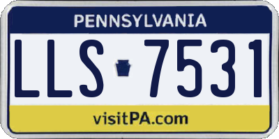 PA license plate LLS7531