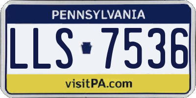 PA license plate LLS7536