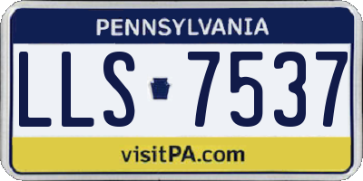 PA license plate LLS7537