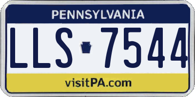 PA license plate LLS7544