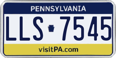 PA license plate LLS7545
