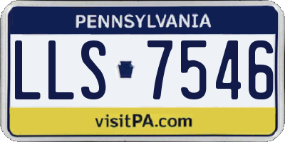 PA license plate LLS7546