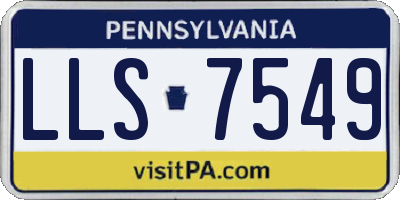 PA license plate LLS7549