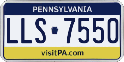 PA license plate LLS7550