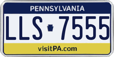PA license plate LLS7555
