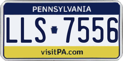 PA license plate LLS7556
