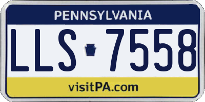 PA license plate LLS7558
