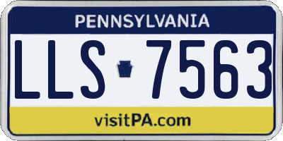 PA license plate LLS7563