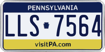 PA license plate LLS7564