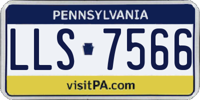 PA license plate LLS7566