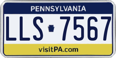 PA license plate LLS7567