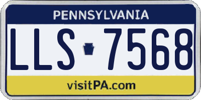 PA license plate LLS7568