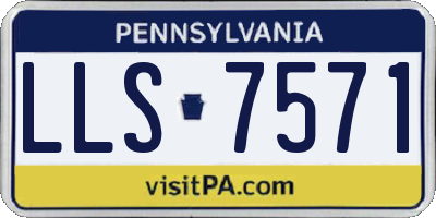 PA license plate LLS7571